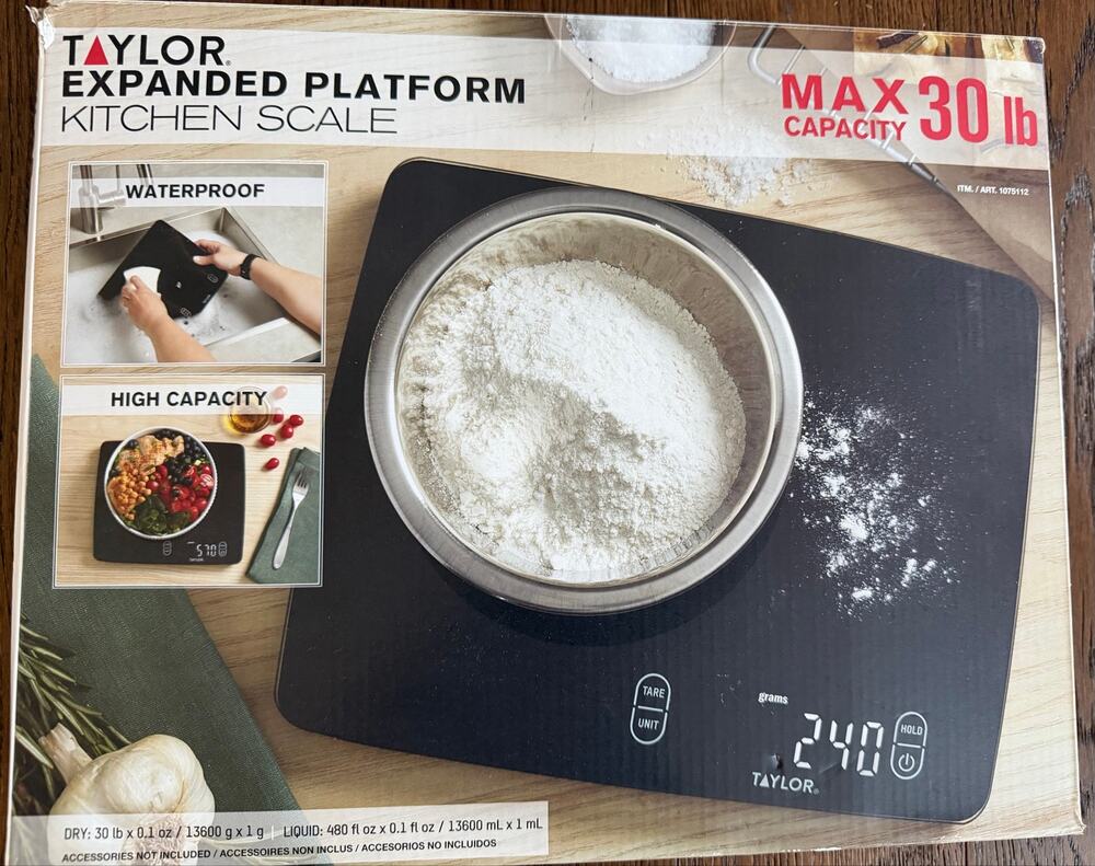Taylor Kitchen Scale Expanded Platform Max 30lb